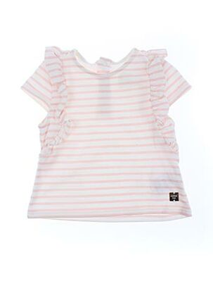 T-shirt manches courtes rose CARREMENT BEAU pour fille
