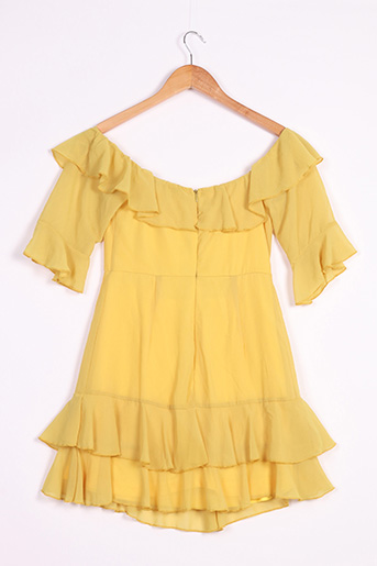 boohoo robe jaune