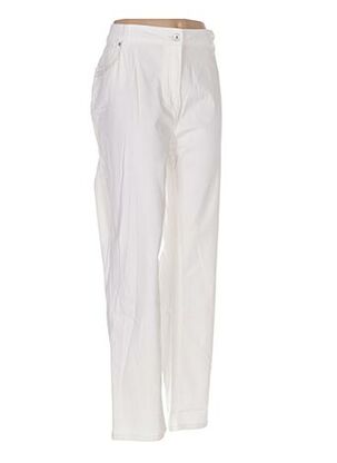 Pantalon casual blanc CARMEN pour femme