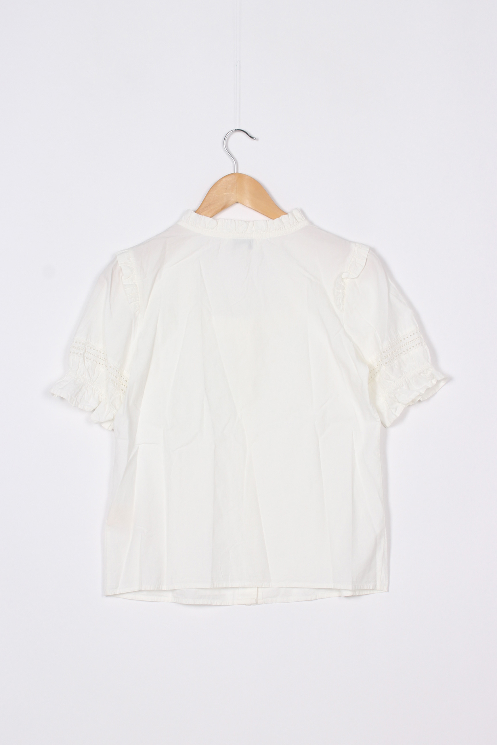 Chemise imprime femme raye col feston bouton nacre Lina – Balzac Paris