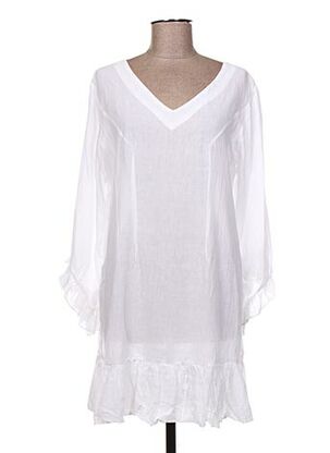 Robe courte blanc FILIGRANE pour femme