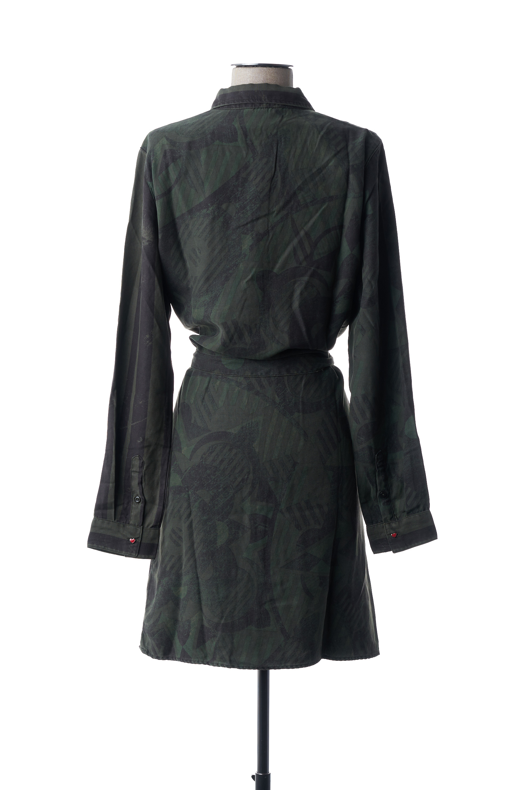 Desigual Robes Mi Longues Femme De Couleur Vert En Soldes ...