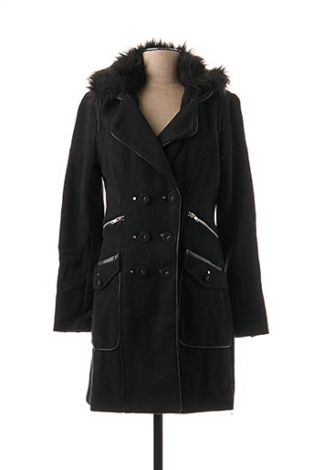 manteau noir femme pas cher