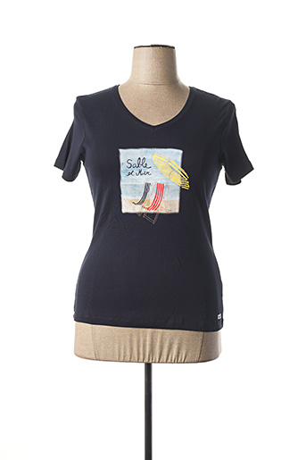 T-shirt Rouge Femme Sable Et Mer - Taille 3XL - Manches 3/4 Et Col En Tissu - 100% Coton - Neuf Sans étiquettes - Coupe Régulière