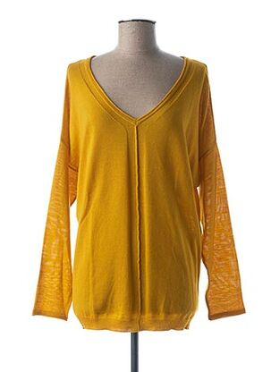 Pull col V jaune CHACOK pour femme