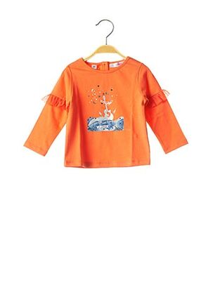 T-shirt manches longues orange MARESE pour fille