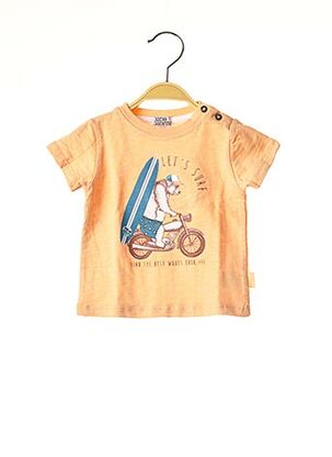 T-shirt manches courtes orange NANO & NANETTE pour garçon