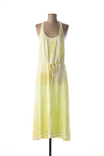 robe longue jaune femme
