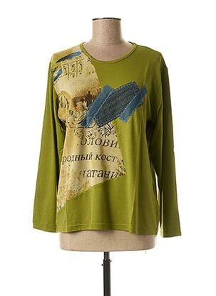 T-shirt manches longues vert GUY DUBOUIS pour femme