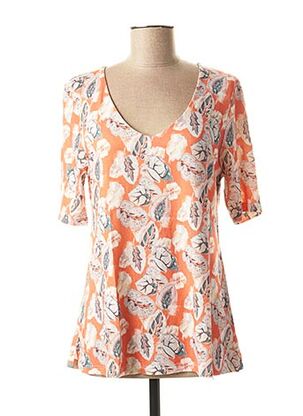 T-shirt manches longues orange DANEVA pour femme