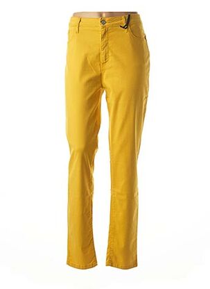 Pantalon slim jaune DESGASTE pour femme