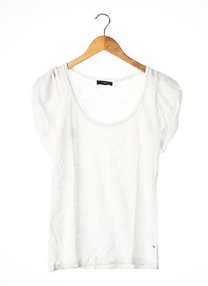 T-shirt manches courtes blanc ET VOUS pour femme