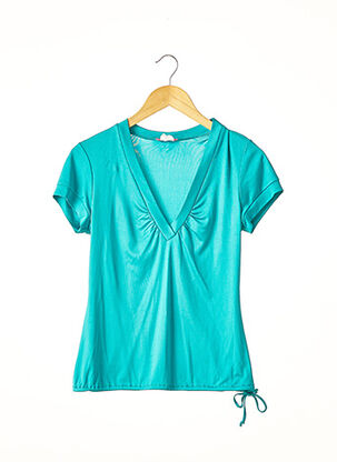 T-shirt manches courtes bleu JEROME L'HUILLIER pour femme