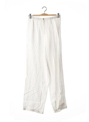 Pantalon droit blanc PHILIPPE ADEC pour femme