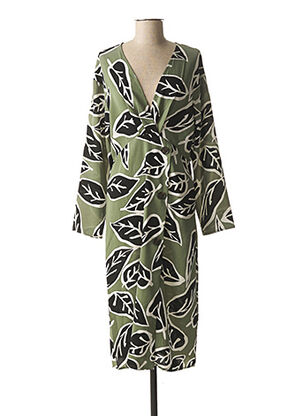 Robe mi-longue vert BISCOTE pour femme