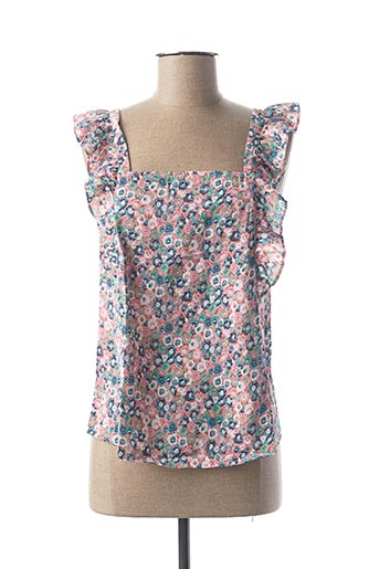Haut Top Noir Effet Dentelle, Cerise Blue, Taille S/36
