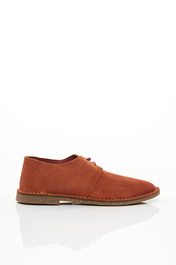 Clarks Derby Femme De Couleur Orange En Destockage 1606630-orange - Modz