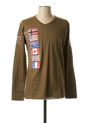 T-shirt manches longues vert CANADIAN PEAK pour homme