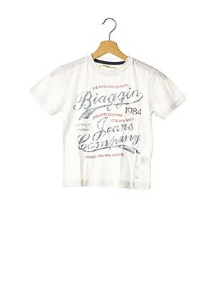 T-shirt manches courtes blanc BIAGGIO pour garçon