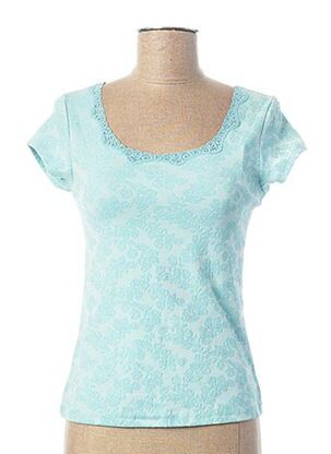 T-shirt manches courtes bleu ARIANNE pour femme