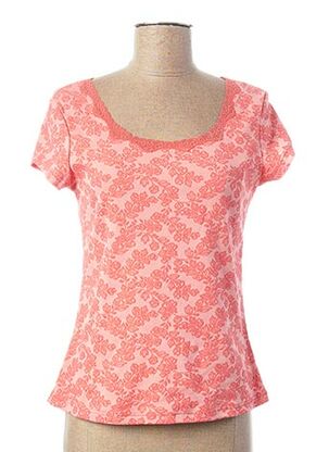 T-shirt manches courtes rose ARIANNE pour femme