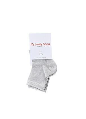 Chaussettes gris MY LOVELY SOCKS pour fille