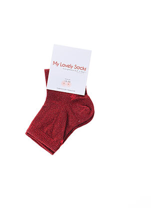 Chaussettes rouge MY LOVELY SOCKS pour fille