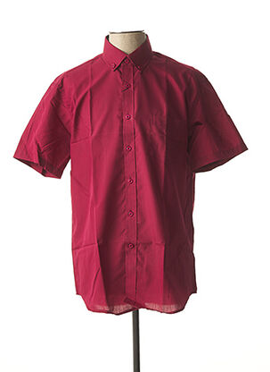 Chemise manches courtes rouge AMPARO pour homme