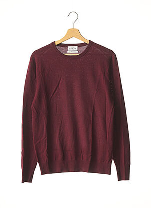 Pull col rond rouge MAISON STANDARS pour homme