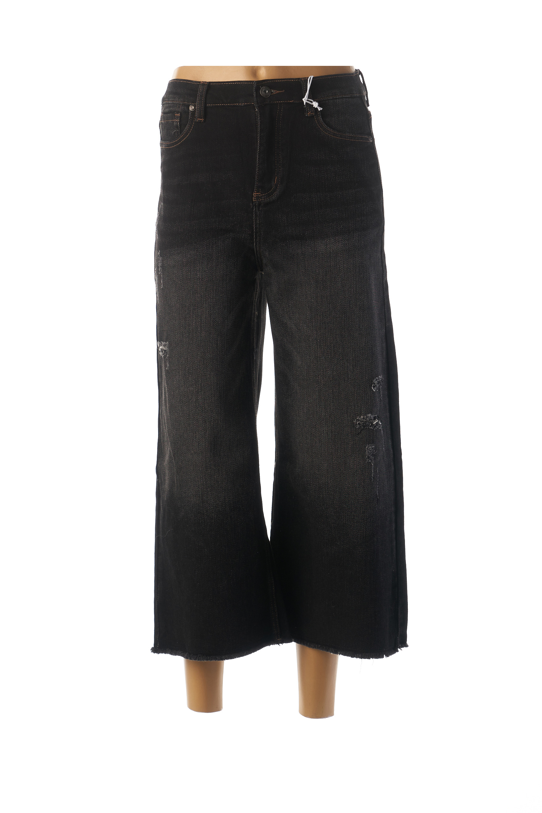 Wiya Pantacourts Citadins Femme De Couleur Noir En Destockage  1663936-noir00 - Modz