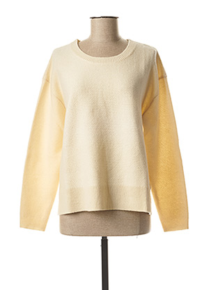 Pull col rond beige BENSIMON pour femme