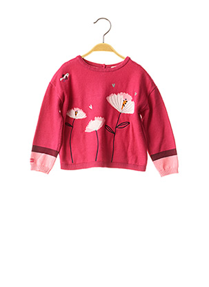 Pull col rond rose CATIMINI pour fille