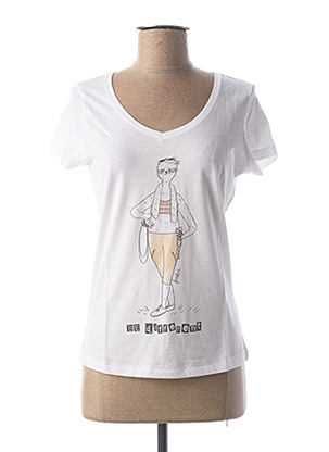 T-shirt manches courtes blanc FILLANDISES pour femme
