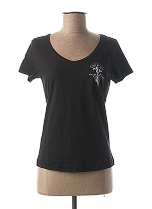 T-shirt manches courtes noir FILLANDISES pour femme
