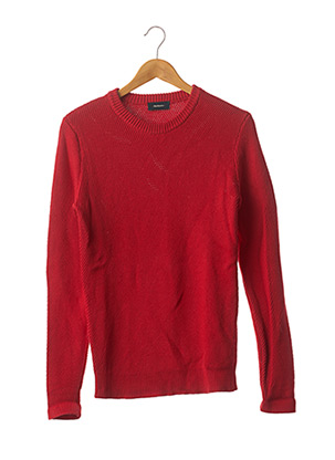 Pull col rond rouge BALIBARIS pour homme