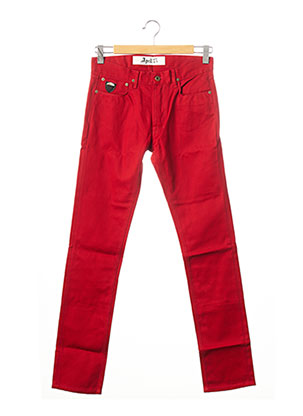 Jeans coupe droite rouge APRIL 77 pour homme