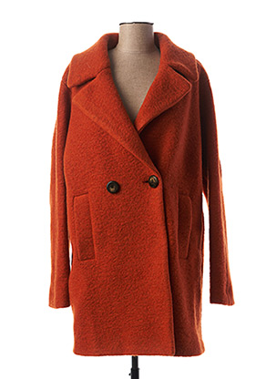 Manteau long orange BEAUMONT pour femme