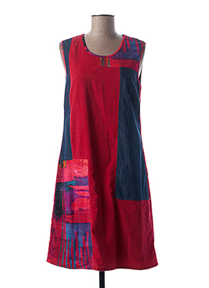 Robe mi-longue rouge AURA BY FIGURE LIBRE pour femme