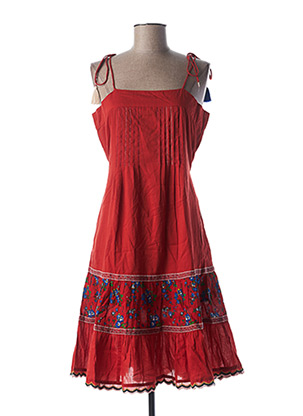 Robe mi-longue rouge RHUM RAISIN pour femme