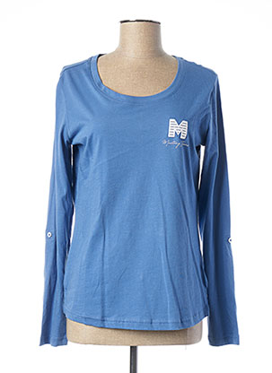 T-shirt manches longues bleu MUSTANG pour femme