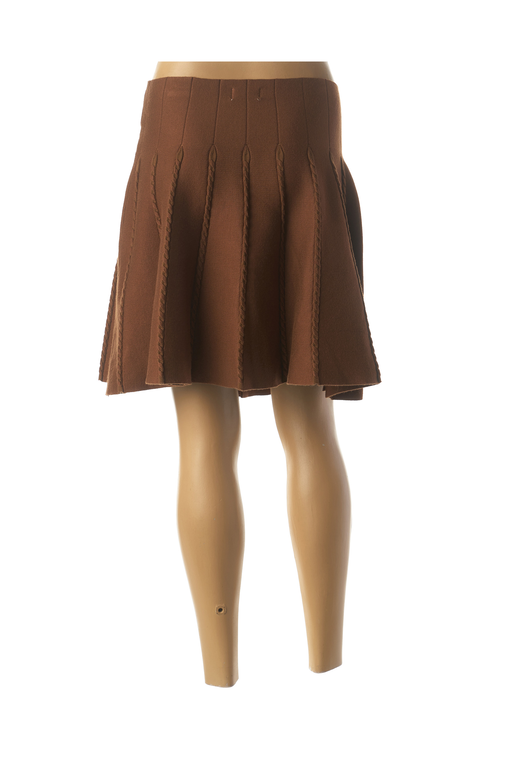 Lili Sidonio Jupes Mi Longues Femme De Couleur Marron En Destockage  1692790-marron - Modz