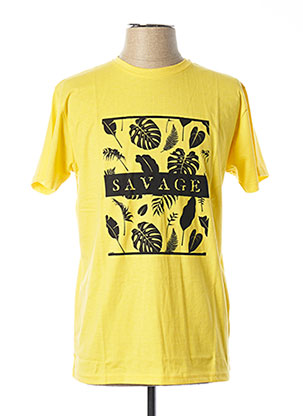 T-shirt manches courtes jaune UNICO pour homme