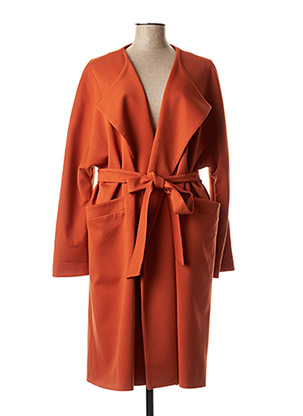 Manteau long orange CHIFFON DE PARIS pour femme