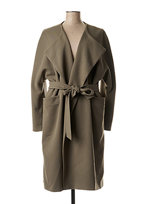 Manteau long vert CHIFFON DE PARIS pour femme