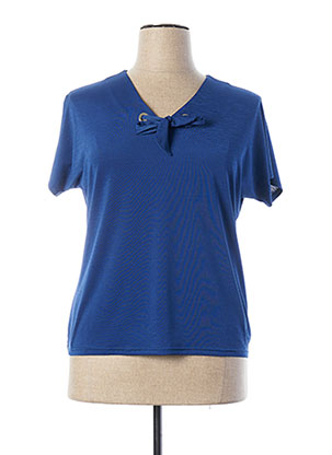 T-shirt manches courtes bleu A PARIS pour femme
