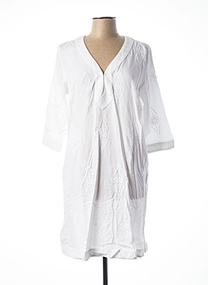 Chemise de nuit blanc LIDEA pour femme