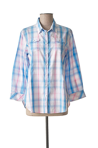 Saint James Chemisiers Manches Longues Femme De Couleur Bleu En Destockage  1702915-bleu00 - Modz