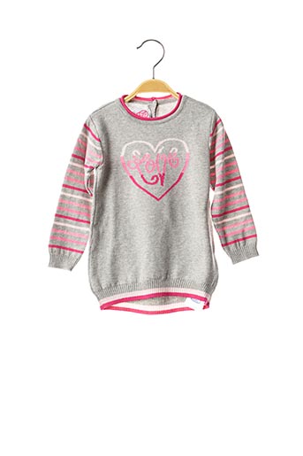 Pull col rond gris CHICCO pour fille