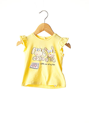 T-shirt manches courtes jaune CHICCO pour fille