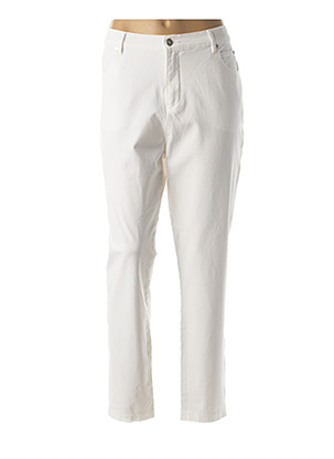 Pantalon casual blanc MARBLE pour femme